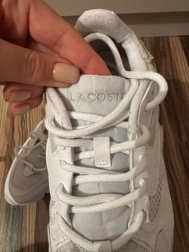 женские слипоны больших размеров: Мужские кроссовки, 36.5, Lacoste, Б/у, цвет - Белый, Самовывоз, Платная доставка — 3