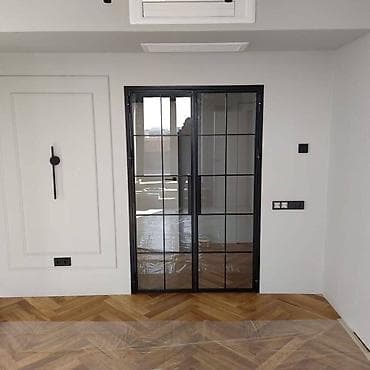 Металлические сейфовые двери: Межкомнатная дверь, Новый, Со стеклом, Одностворчатая, Металлическая, Распашная, Лофт — 6