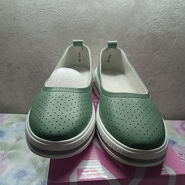 весенние туфли: Женские летние балетки/кеды на платформе - Цвет: нежно‑зелёный с — 2