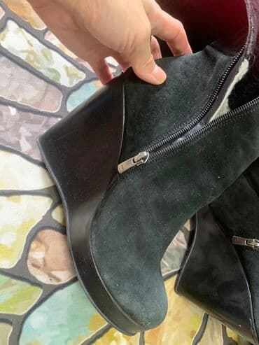 сапоги из натурального меха и кожи: Сапоги Замшевые на платформе очень удобные ! Покупали в России — 7