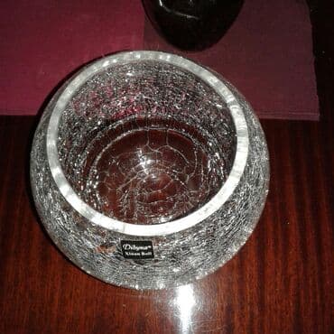 стол стеклянный круглый: Ваза шар стекло прозрачный с декором диаметр 20 см — 3