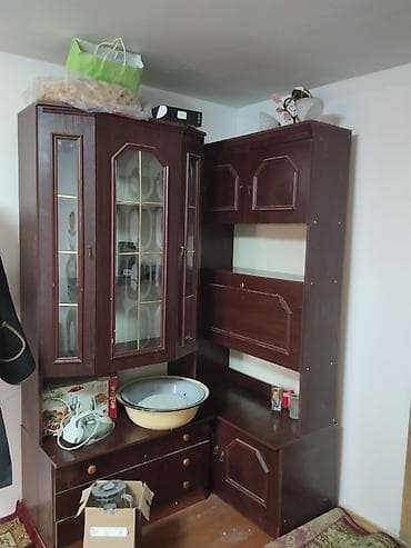 Шкафы: Стенка-шкаф, Тип стенки-шкафа: Модульная, Для зала, Особенности: Для хранения посуды — 1