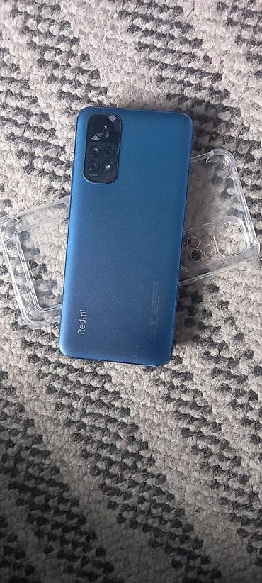 кажы сай: Redmi, Redmi Note 11, Колдонулган, 128 ГБ, түсү - Көк, 1 SIM, 2 SIM — 2