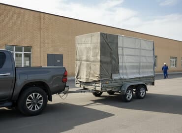 кофр на крышу автомобиля: Прицеп, Special trailer, Тентованный, Б/у — 2