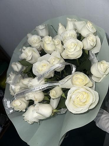 черные розы: Букет Роза Цветы 80 см большой Букет из белых роз - Классические — 3