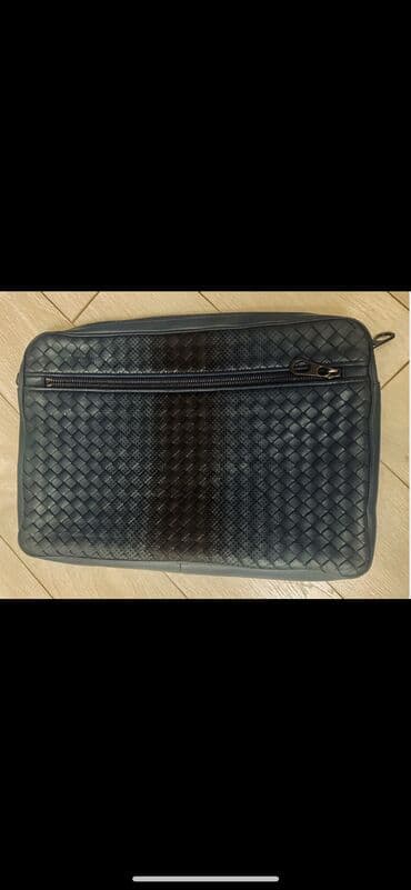 фото сумка: Оригинал мужской Портфель из натуральной кожи с плетением — 1