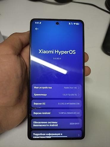 6м: Redmi, Redmi Note 14, Колдонулган, 256 ГБ — 2