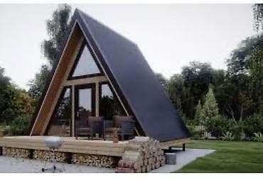 бескаркасные ангары: Современные каркасные домики формата A‑frame и barnhouse Предлагаются — 2