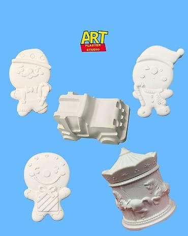 цветной карандаш: Наборы гипсовых фигурок для раскрашивания ART Plaster Studio. - Белые — 4