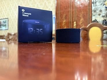 tecno telefon: Яндекс Станция Мини с часами (версия с LED‑дисплеем) - Умная колонка — 1