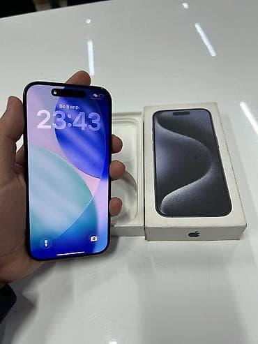 microsoft surface pro: IPhone 15 Pro, Б/у, 128 ГБ, Blue Titanium, Коробка, 82 % — 3