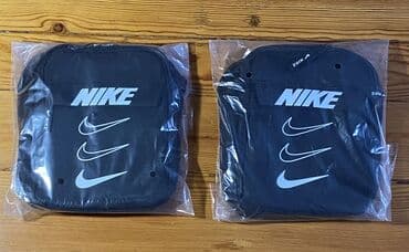 Барсетки: Компактная сумка через плечо Nike - Цвет: черный с белыми логотипами — 3