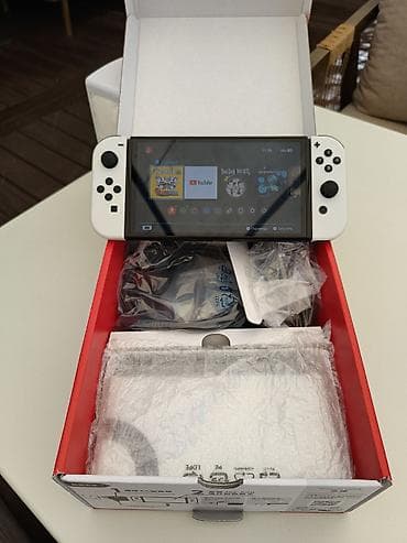 приставка свич: Nintendo Switch OLED (модель с белыми Joy‑Con) — 5