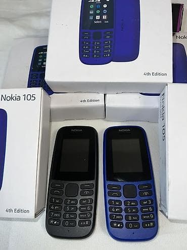 Nokia 105 4G, Новый, цвет - Синий, 2 SIM