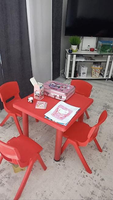 Детский стул, Новый, Пластик, цвет - Красный, Самовывоз, Платная доставка