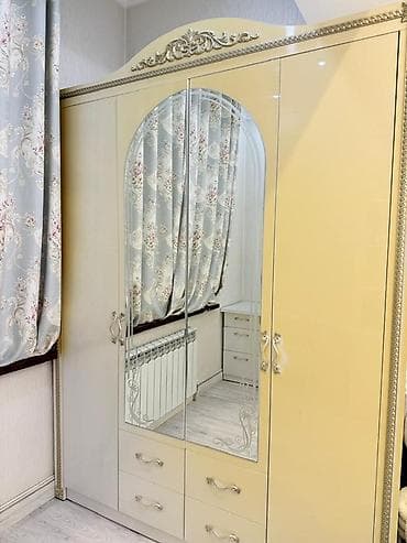 шкаф с тумбой: Шифоньер, шкаф для одежды, Прямой, ЛДСП — 4