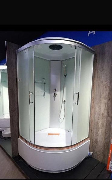 домашний душ: Душевая кабина Полукруглая, Размер: 215 x 90 см — 10