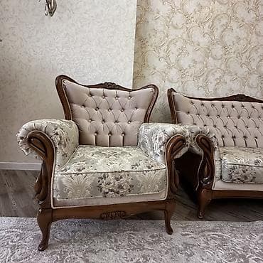 metta samurai: Комплект мягкой мебели, Б/у, цвет - Бежевый — 4