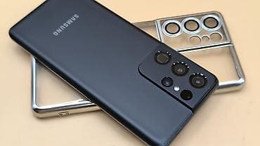 Техника и электроника: Samsung Galaxy S21 Ultra 5G, Б/у, 256 ГБ, цвет - Черный, 1 SIM — 1