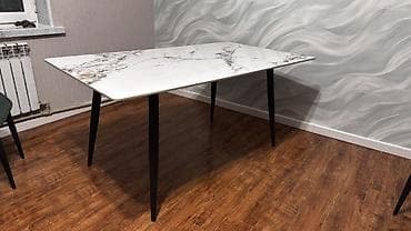стол сул: Обеденный стол 160/90 с прямоугольной каменной столешницей под мрамор — 2