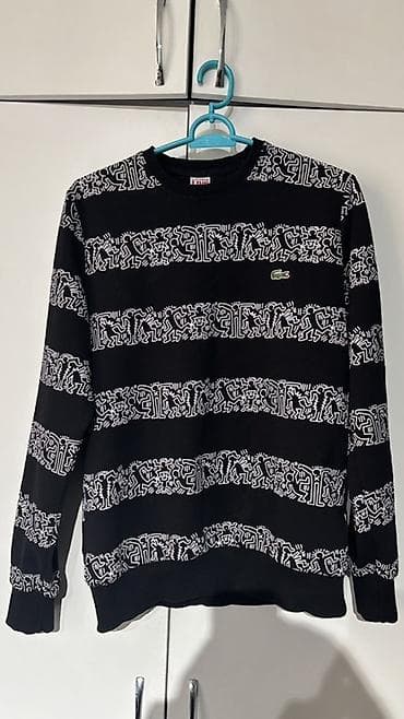 полузамок лакосте: ЭКСКЛЮЗИВ Свитшот Lacoste L!VE, размер M. - Цвет: черный с — 1