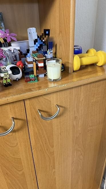 Шкафы: Стенка-шкаф, Тип стенки-шкафа: Модульная, Для зала, Б/у, Особенности: Для хранения посуды — 5