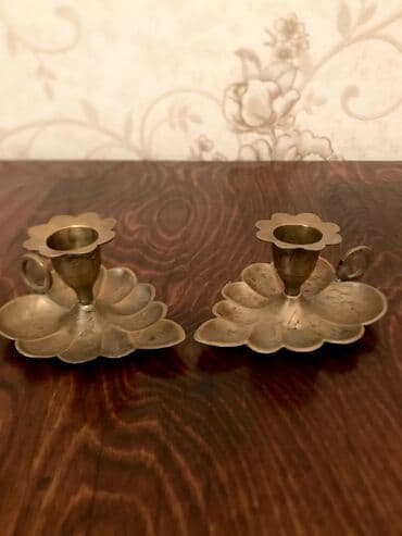 декоративные часы: Последняя неделя!! Продаю подсвечники Индия латунь ручная работа — 1