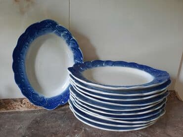 работа пасудамойка: Посуда, тарелки СССР, размер 20×15 см, 11 шт, чайник, сливочник — 3