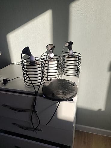 Тепкичтер жана комплекттер: Подвесной светильник на 3 плафона (люстра). - Конструкция: круглая — 1