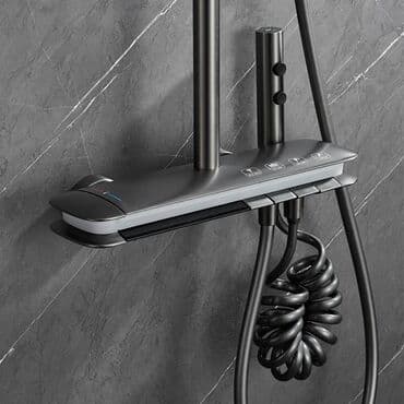 умывальник на: Душевая система с цифровым дисплеем, подсветкой и термостатом, премиум — 11