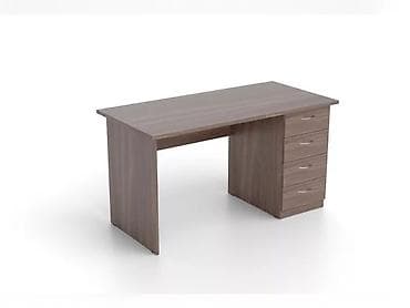 Офисные кресла: Офисный стол, Нерегулируемый, цвет - Серый, Прямоугольный, ЛДСП — 6