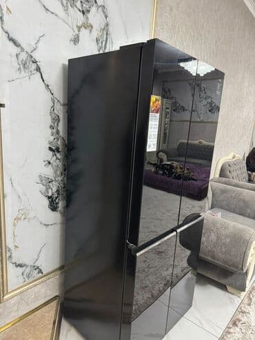 холодильники витриные: Холодильник CHiQ, четырехдверный (French Door), черное стекло - — 2