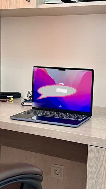 Ноутбук, Apple, 8 ГБ ОЗУ, Apple M2, 13.5 ", Б/у, Для работы, учебы, память SSD