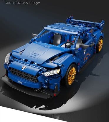 развивающий: Конструктор Мустанг синий 🔥 1360 деталей Размер после сборки: 33,8 × — 2