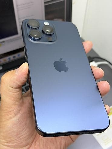 iphone за 0 руб: IPhone 15 Pro Max, Б/у, 256 ГБ, Синий, Защитное стекло, Чехол, 86 % — 2