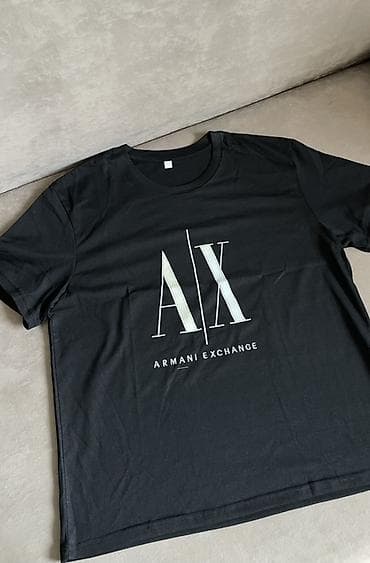 Мужская футболка, 4XL, Armani, Новый, цвет - Черный, Самовывоз, Бесплатная доставка, Платная доставка at lalafo.kg Мужская футболка, 4XL, Armani, Новый, цвет - Черный, Самовывоз, Бесплатная доставка, Платная доставка