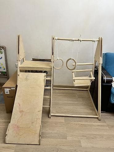 Детский спортивно-игровой комплекс из фанеры/дерева для дома. Состав