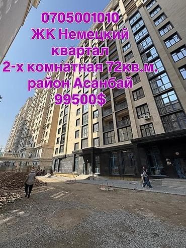 2х: 2 комнаты, 72 м², Элитка, 7 этаж, Готовая ПСО (под самоотделку) — 1