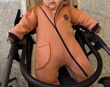 Детский комбинезон на флисе для прогулок на 6-9 месяцев. Турция Flexi