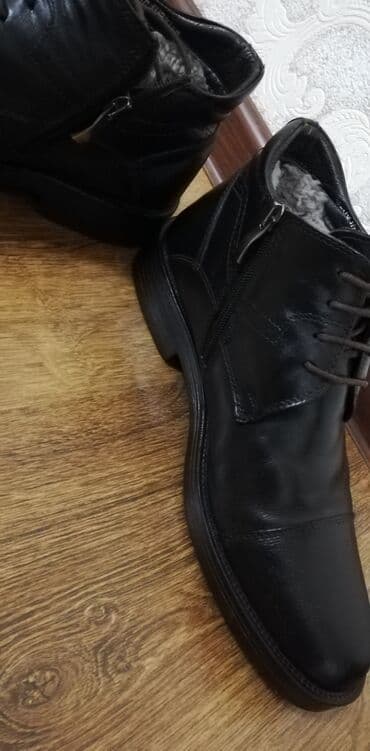 сапоги зимние женские натуральная кожа натуральный мех распродажа: Мужские ботинки, 41, LION, Б/у, цвет - Коричневый, Платная доставка, Самовывоз — 2