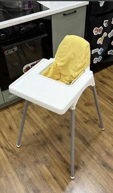 икеа столик для кормления: Стульчик для кормления, Б/у, Ikea, Пластик, Другой вид, цвет - Белый, Самовывоз — 1