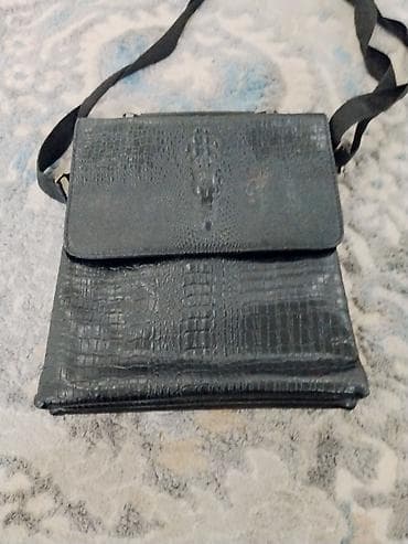 сумки женские бишкек: Сумка через плечо с тиснением под крокодила - Материал: натуральная — 1