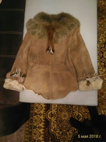 шуба кроликовая: Дубленка, натуралка, воротник лиса, очень теплая, размер 44-46, турция — 3