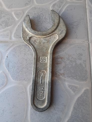 накидные ключи: Ключ рожковый 50x55 мм, советского производства, изготовлен из — 3