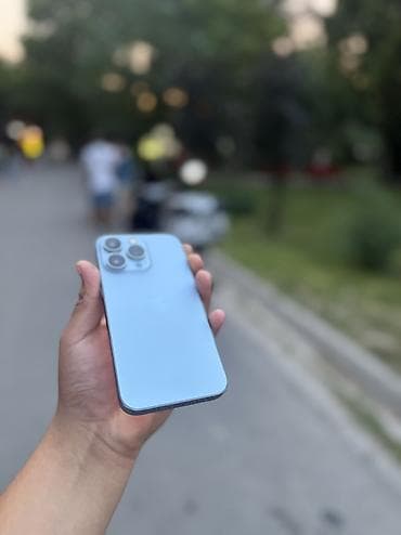 IPhone 13 Pro, Б/у, 256 ГБ, Голубой, Чехол, 92 %