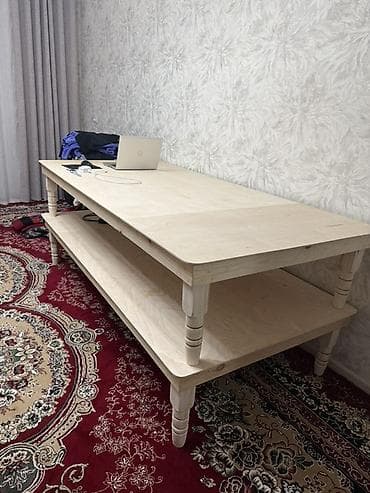 Детская мебель: Деревянный стол/платформа большого формата. - Материал: массив — 3