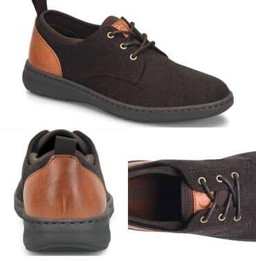 ecco biom: BØRN. Темно-коричневые шерстяные комбинированные кроссовки BORN — 3