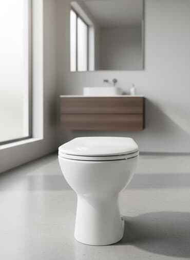 уличный туалет: Унитаз Напольный, Новый, Материал: Керамика — 1