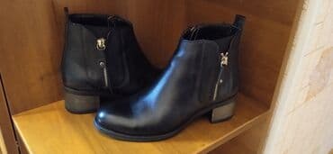 Оксфорды: Продаю демисезонные кожанные ботиночки, производство Турция, черные — 1