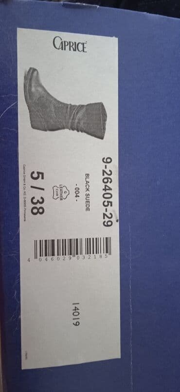 сапоги из натурального меха и кожи: Новые немецкие замшевые сапожки Caprice черного цвета, зима - — 6